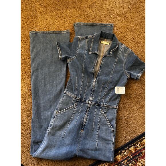 Free People Jayde Denim Jumpsuit - Picture 2 of 2